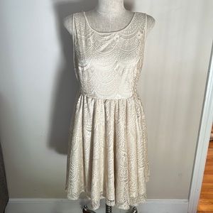 Ivory lace dress with low back